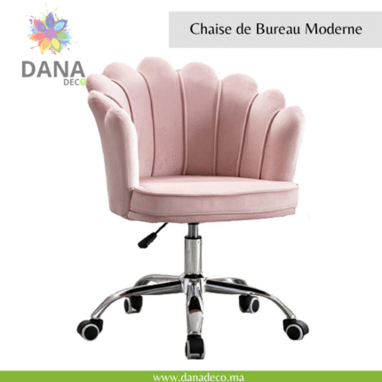 Chaise de Bureau Moderne Pivotante et Réglable en Velours 4